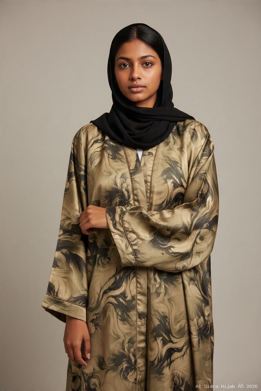 Tictok Print Designer Abaya alternate