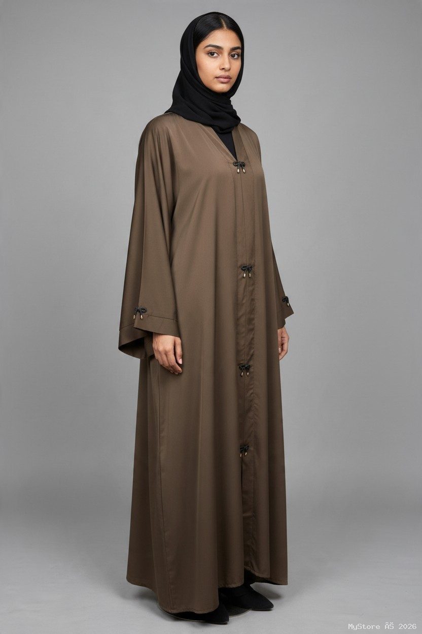 Premium Bow-Detail Abaya | Elegant Modest Wear alternate